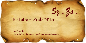 Szieber Zsófia névjegykártya