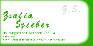 zsofia szieber business card