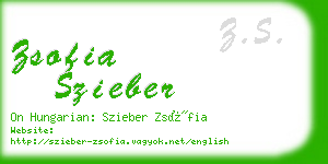 zsofia szieber business card